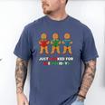 Just Booked For The Holidays Gingerbread Men's Comfort Colors T-Shirt Blue Jean Just Booked For The Holidays Gingerbread Men's Comfort Colors T-Shirt Blue Jean