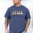 Just a Bookish Goose Cute Reading Geese For Book Fanatics Men's Comfort Colors T-Shirt Blue Jean