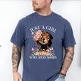 Just A Girl Who Loves Books Book Lover Reading For Women Men's Comfort Colors T-Shirt Blue Jean Just A Girl Who Loves Books Book Lover Reading For Women Men's Comfort Colors T-Shirt Blue Jean