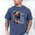 Just a Girl Who Loves Books Men's Comfort Colors T-Shirt Blue Jean