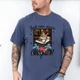 Just One More Chapter Cat Reading Books Coffee Lovers Premium Tri-Blend Men's Comfort Colors T-Shirt Blue Jean
