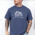Just One More Chapter Dog German Shepherd Book Lover Men's Comfort Colors T-Shirt Blue Jean