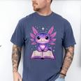 Kawaii Axolotl Cute Axolotls Reading Book Men's Comfort Colors T-Shirt Blue Jean