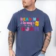 Kids Reading Book Lover Reading Is My Jam Men's Comfort Colors T-Shirt Blue Jean