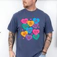 Librarian Shirt Valentines Book Worm Reading Tshirt Premium Tri-Blend Men's Comfort Colors T-Shirt Blue Jean