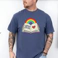 Libraries Are For Everyone Book LGBTQ Ally Gay Pride Month Men's Comfort Colors T-Shirt Blue Jean