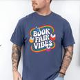Library Book Fair Vibe Groovy Retro School Reading Nostalgic Men's Comfort Colors T-Shirt Blue Jean Library Book Fair Vibe Groovy Retro School Reading Nostalgic Men's Comfort Colors T-Shirt Blue Jean