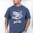 Get Lit Books Men's Comfort Colors T-Shirt Blue Jean