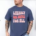 Literacy And Justice For All Book Lover Men's Comfort Colors T-Shirt Blue Jean Literacy And Justice For All Book Lover Men's Comfort Colors T-Shirt Blue Jean
