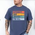 Literacy And Justice For All Stop Book Banning Banned Books Men's Comfort Colors T-Shirt Blue Jean Literacy And Justice For All Stop Book Banning Banned Books Men's Comfort Colors T-Shirt Blue Jean