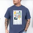 Little Miss Muffet Reading a Picture Book Men's Comfort Colors T-Shirt Blue Jean