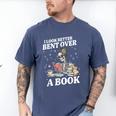 I Look Better Bent Over A Book Book Lover Men's Comfort Colors T-Shirt Blue Jean