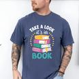Take a Look It's In a Book Teacher Reading Apparel Men's Comfort Colors T-Shirt Blue Jean Take a Look It's In a Book Teacher Reading Apparel Men's Comfort Colors T-Shirt Blue Jean