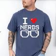 I Love Nerds I Heart Nerds For Science Book Knowledge Geeks Men's Comfort Colors T-Shirt Blue Jean I Love Nerds I Heart Nerds For Science Book Knowledge Geeks Men's Comfort Colors T-Shirt Blue Jean