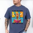 Love Reading And Giraffes Cute Giraffe Reading Book Lovers Men's Comfort Colors T-Shirt Blue Jean Love Reading And Giraffes Cute Giraffe Reading Book Lovers Men's Comfort Colors T-Shirt Blue Jean