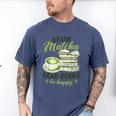 Matcha Green Tea Latte Drink Matcha Read Books Be Happy Men's Comfort Colors T-Shirt Blue Jean