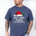Matching Christmas PJS Most Likely To Read A Book Men's Comfort Colors T-Shirt Blue Jean Matching Christmas PJS Most Likely To Read A Book Men's Comfort Colors T-Shirt Blue Jean