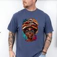 Melanin Girl Afro Book Lover Librarian Teacher Student Men's Comfort Colors T-Shirt Blue Jean