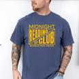 Midnight Reading Club Night Owl Book Readers Men's Comfort Colors T-Shirt Blue Jean