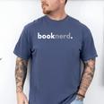 Minimalist Book Lover Book Nerd Men's Comfort Colors T-Shirt Blue Jean