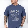Night Owl Book Club Bookish Book Lover Tee Men's Comfort Colors T-Shirt Blue Jean