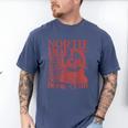 North Pole Book Club Christmas Men's Comfort Colors T-Shirt Blue Jean