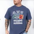 Nothing Beats Reading Rock Paper Scissors Book Lover Men's Comfort Colors T-Shirt Blue Jean