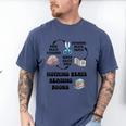 Nothing Beats Reading Rock Paper Scissors Reader Book Lover Men's Comfort Colors T-Shirt Blue Jean