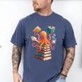 Octopus Book Reading Book Reader Ocean Octopus Men's Comfort Colors T-Shirt Blue Jean
