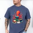 Octopus Reading Books Tea Coffee Men's Comfort Colors T-Shirt Blue Jean