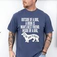 Outside Of A Dog A Book Is Man's Best Friend Apparel Men's Comfort Colors T-Shirt Blue Jean Outside Of A Dog A Book Is Man's Best Friend Apparel Men's Comfort Colors T-Shirt Blue Jean