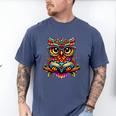 Owl With Glasses And Book Reading Men's Comfort Colors T-Shirt Blue Jean Owl With Glasses And Book Reading Men's Comfort Colors T-Shirt Blue Jean