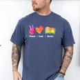 Peace Love Books Reader Librarian Library Book Men's Comfort Colors T-Shirt Blue Jean Peace Love Books Reader Librarian Library Book Men's Comfort Colors T-Shirt Blue Jean