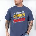 Powered By Comics And Snacks Comic Book Lover Men's Comfort Colors T-Shirt Blue Jean Powered By Comics And Snacks Comic Book Lover Men's Comfort Colors T-Shirt Blue Jean