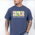 Preppy 100 Days Of School Goose Coffee Books Teacher Life Men's Comfort Colors T-Shirt Blue Jean