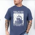 PROUDLY ANTI-SOCIAL MEMBER OF THE Introverted Book Club Men's Comfort Colors T-Shirt Blue Jean PROUDLY ANTI-SOCIAL MEMBER OF THE Introverted Book Club Men's Comfort Colors T-Shirt Blue Jean