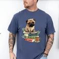 Pug Dog Reading Book Coffee Read Books Be Kind Stay Weird Men's Comfort Colors T-Shirt Blue Jean Pug Dog Reading Book Coffee Read Books Be Kind Stay Weird Men's Comfort Colors T-Shirt Blue Jean