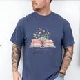Quote New Chapter Begins Retired 2025 Floral Open Book Men's Comfort Colors T-Shirt Blue Jean