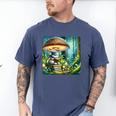 Rabbit Reading Book Under Large Mushroom Easter Bandana Men's Comfort Colors T-Shirt Blue Jean Rabbit Reading Book Under Large Mushroom Easter Bandana Men's Comfort Colors T-Shirt Blue Jean