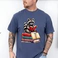 Raccoon Reading Books Matching Bookworm Readers Librarian Men's Comfort Colors T-Shirt Blue Jean