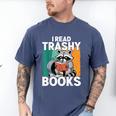 Raccoon Smutty Book Lover Spicy Romance Novels Women's Men's Comfort Colors T-Shirt Blue Jean