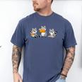 Raccoons Reading Books Raccoon Bookish Bookworm Raccoon Book Men's Comfort Colors T-Shirt Blue Jean