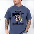 Racoon-Bookworm-Book Bandit-Fueled By Fiction Men's Comfort Colors T-Shirt Blue Jean