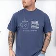 There Is No Such Thing As Too Many Books Bibliophile Men's Comfort Colors T-Shirt Blue Jean