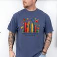 There Is No Such Thing As Too Many Books Shirts Bookish Men's Comfort Colors T-Shirt Blue Jean