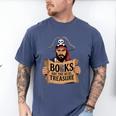 Read Book Reader Library Reading Librarian Pirate Bookworm Men's Comfort Colors T-Shirt Blue Jean
