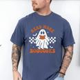 Read More Books Cute Ghost Reading Book Teacher Halloween Men's Comfort Colors T-Shirt Blue Jean