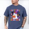 Read More Books Ghost Reading Book Teacher Halloween Men's Comfort Colors T-Shirt Blue Jean