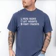 Read Books Lift Weights Fight Fascists Lovers Reading Men's Comfort Colors T-Shirt Blue Jean Read Books Lift Weights Fight Fascists Lovers Reading Men's Comfort Colors T-Shirt Blue Jean
