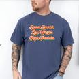 Read Books Lift Weights Fight Fascists Retro Reading Men's Comfort Colors T-Shirt Blue Jean Read Books Lift Weights Fight Fascists Retro Reading Men's Comfort Colors T-Shirt Blue Jean